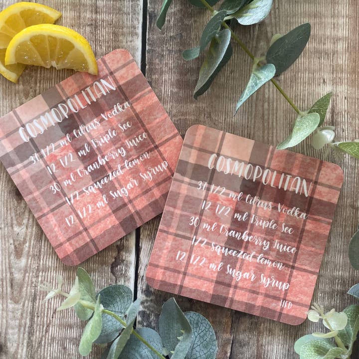 Cosmopolitan Cocktail Coaster for engroshandel hos HFD Interiors