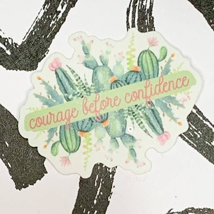 Mut vor Selbstvertrauen — Affirmations-Sticker für den Großhandel von P.S. 143 Paper Co