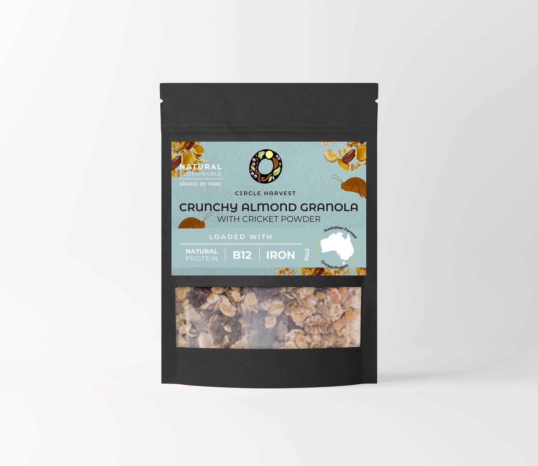 Edible Bug Shop AKA Circle Harvest - Wholesale Granola - High Protein Almond Granola With Cricket Powder