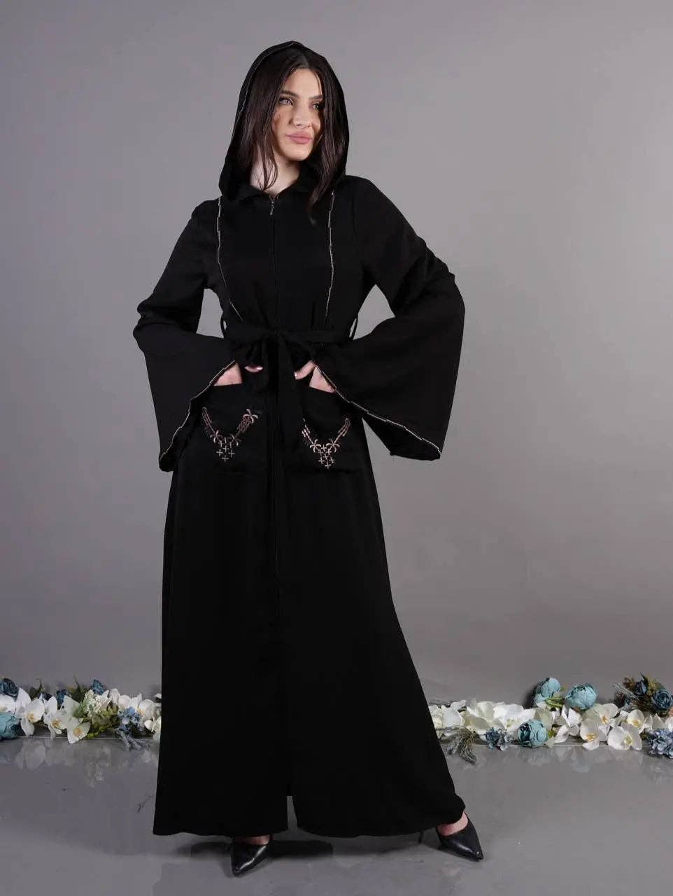 Palestinian Elegance - Vente Caftan – femme - Abaya de Poche Chic : L'Élégance Rencontre la Fonctionnalité2