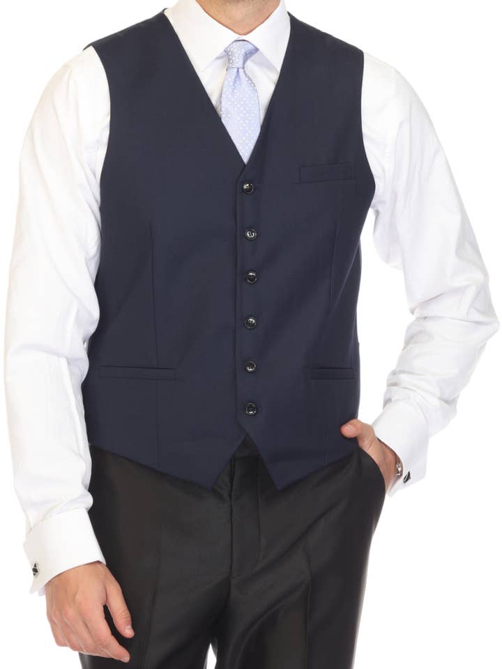 Gilet regolabile casual e formale blu navy Solo per la vendita all'ingrosso da parte di Ferrecci