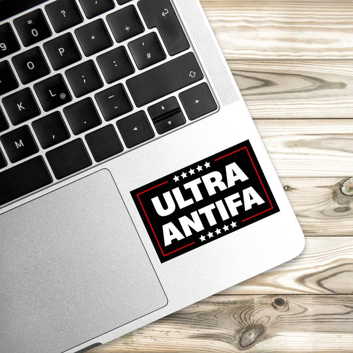 Atomic Cactus Stickers - Wholesale Sticker - Ultra Antifa Sticker - Black | 3" x 2" | Anti-Fascist Vinyl Sticker | Political Humor Sticker | Antifa Merch2