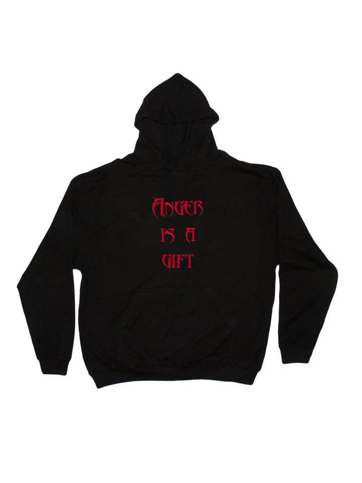 ANGER IS A GIFT EMBROIDERED HOODIE for wholesale by Whatever 21
