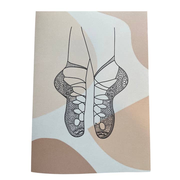 Dance Shoe Greeting Cards – A7 Matte Cards w/ Envelope for wholesale by Denali & Co.