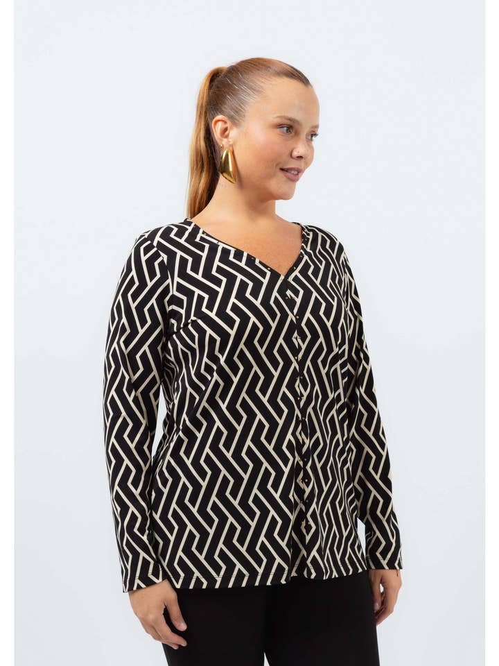 251165 - Tunique en maille imprimée Collection Automne Hiver Grandes Tailles pour la vente par Teresa Cardoso Oliveira