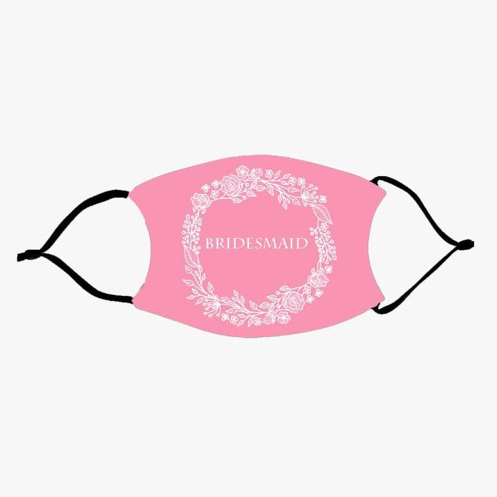 Pink and Blue Wedding Fashion Design Printed Reusable Face Mask for wholesale by Monogramonline Inc.