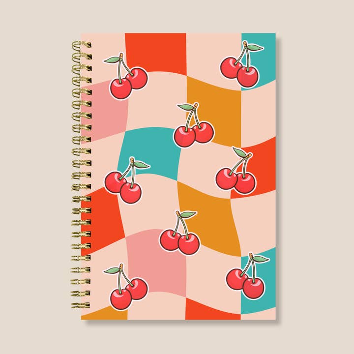 Colorful Cherries | Spiral Notebook | Journal for wholesale by Pretty Pages