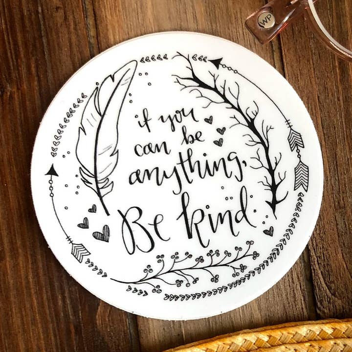 Pegatina de vinilo inspiradora "Sé amable" para venta al por mayor de DoodleStation