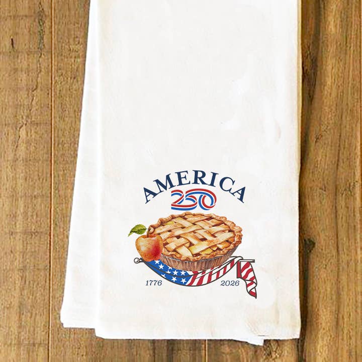 Torchon de cuisine "Tarte aux pommes" America250™ pour la vente par Nelson Gifts Wholesale