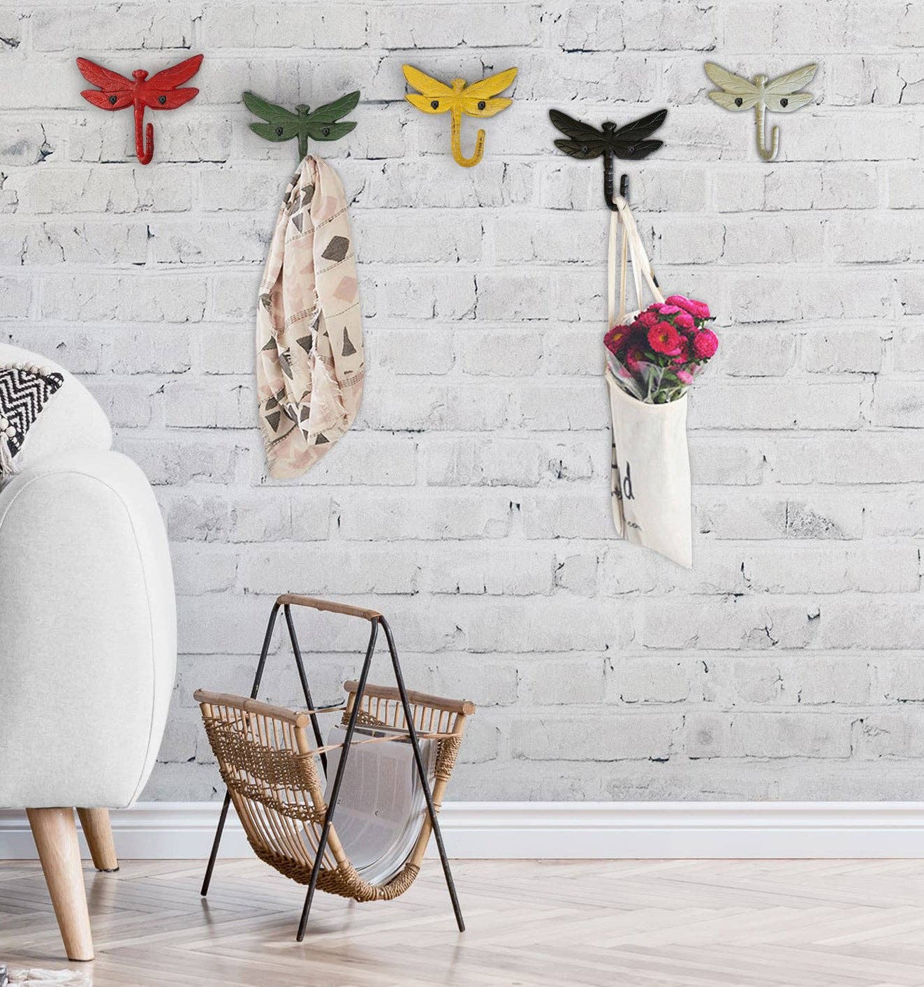 NACH – wholesale Väggkrok – trollslända krok-grön2