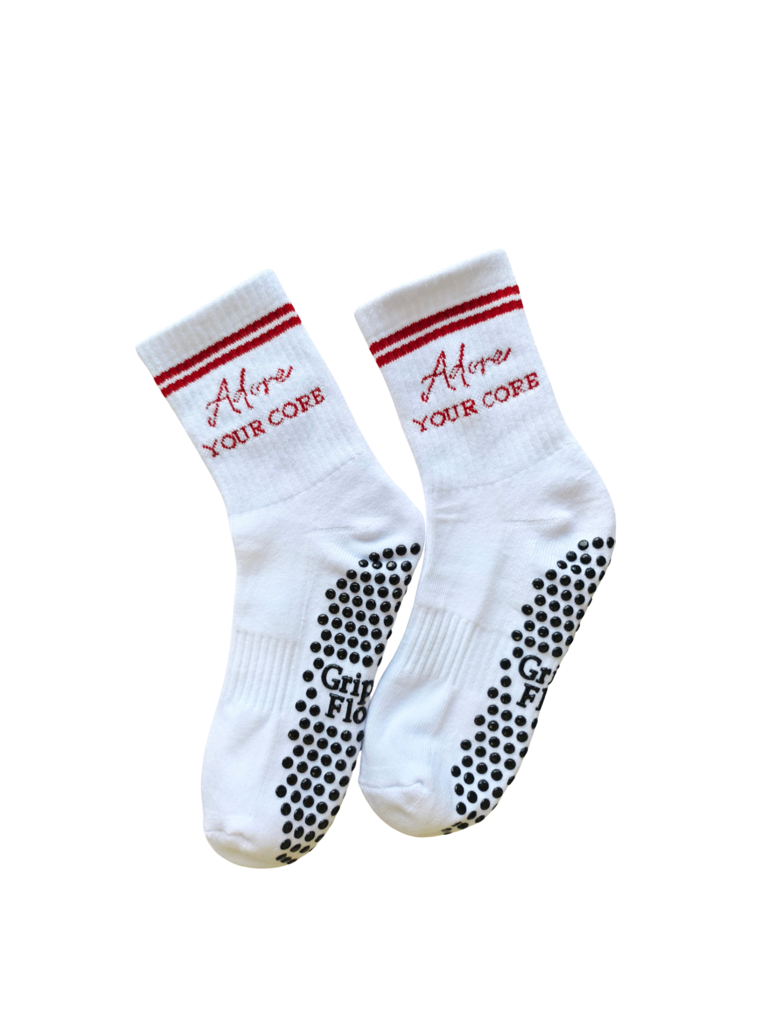 Grip & Flow - Vente Chaussettes – femme - Chaussettes Pilates Adore Your Core avec grip5