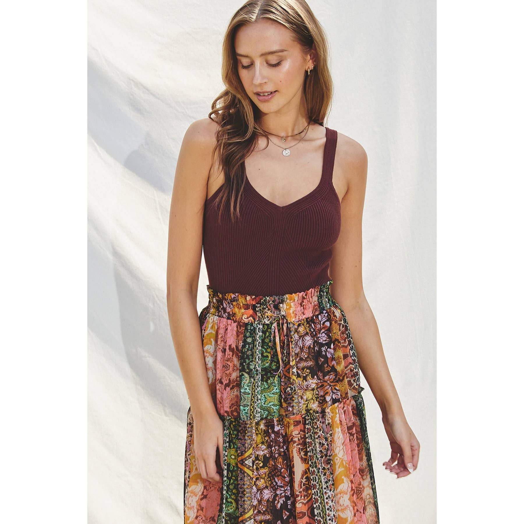 Dress Forum - Wholesale Bodysuit - Women's - Chevron Sleeveless Knitted Bodysuit (1)18