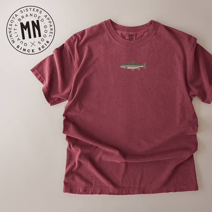 Minnesota Sisters - Wholesale T-Shirt - Unisex - Embroidered Rainbow Trout T-Shirt4