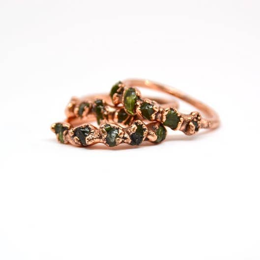 Daddy Daughter Jewelry - Wholesale Multi-Stone Ring - Peridot Multi-Stone Ring | Copper August Birthstone4