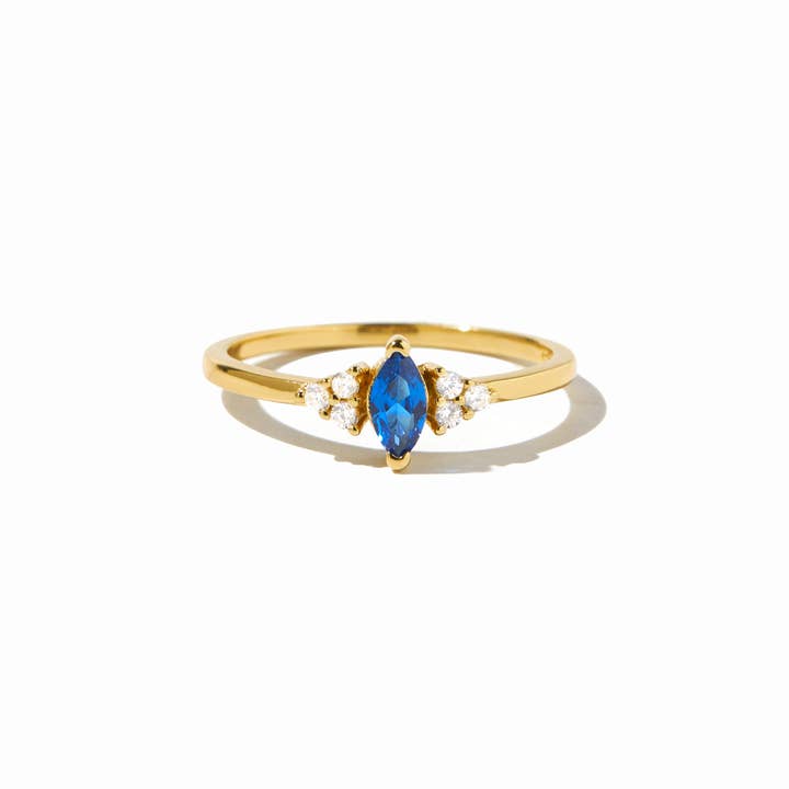 Saffier Marquise Ring voor wholesale door Sami Jewels