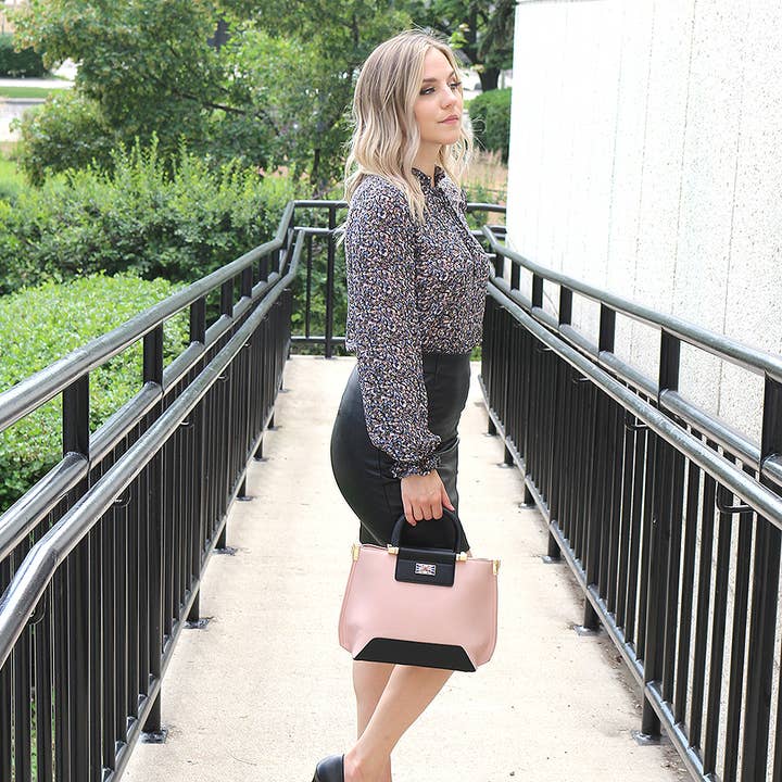 London JONES - Vente Sac à main avec poignée sur le dessus – femme - Sac Newport - Rose Mist