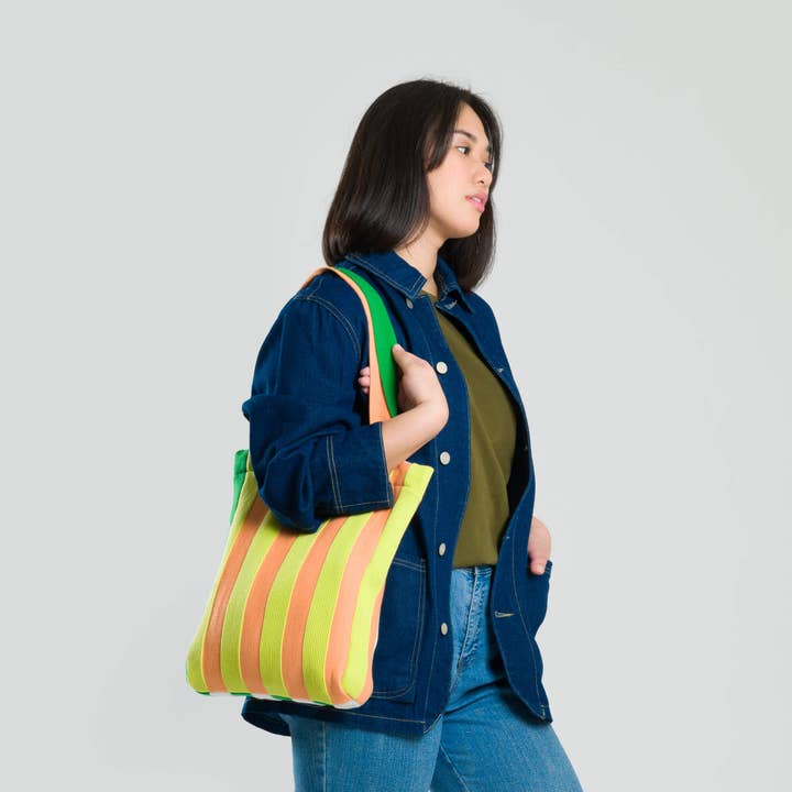 VERLOOP | knits - Wholesale Tote Bag - Women's - Super Stripe Knit Tote6