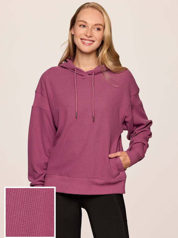 RBX Active – Engroshandel Hoodie – Kvinder – Afslappet hættetrøje i vaffelstrik til fridage10