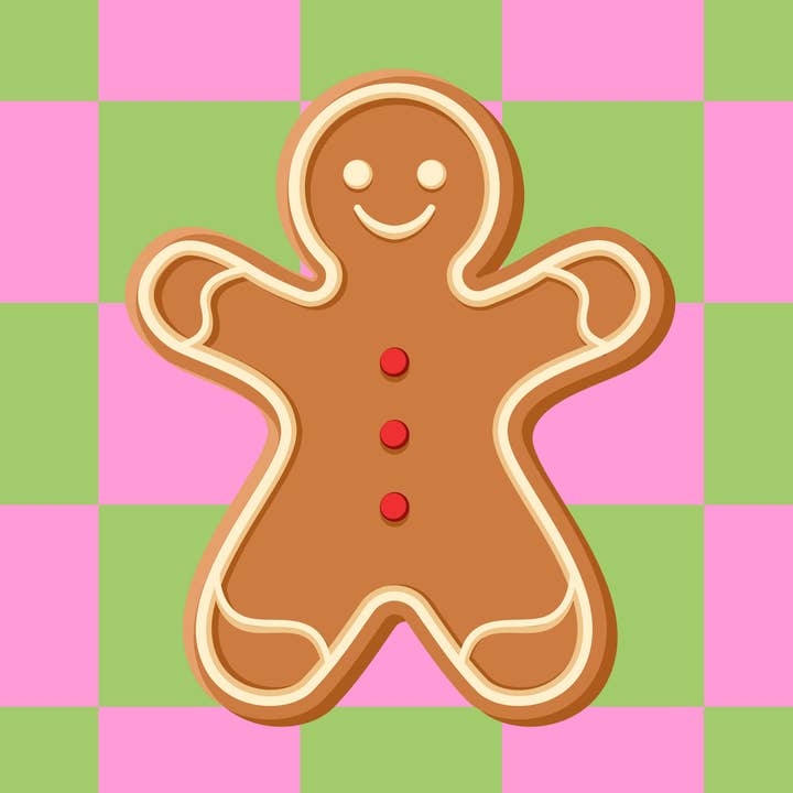 Forex tile 10x10cm - Colorful gingerbread Christmas cookie for wholesale by Lourens Exclusive