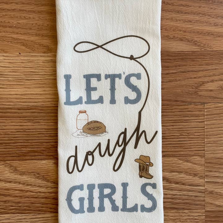 Waves of Grace Letter Co. - Wholesale Tea Towel - Let's Dough Girls Hand Towel