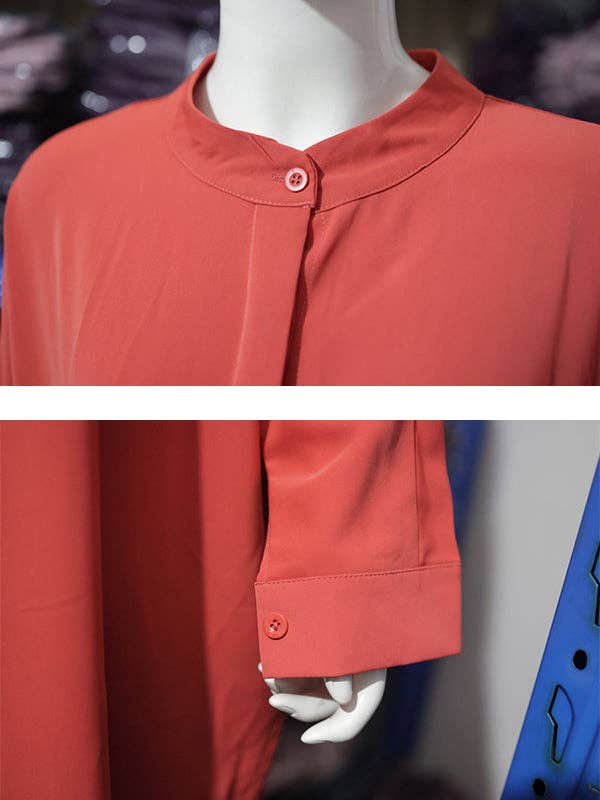 StyleGalX – Vestido - Mulher por atacado – Vestido muçulmano maxi de manga morcego larga com botões, decote redondo e fendas laterais, cores sólidas4