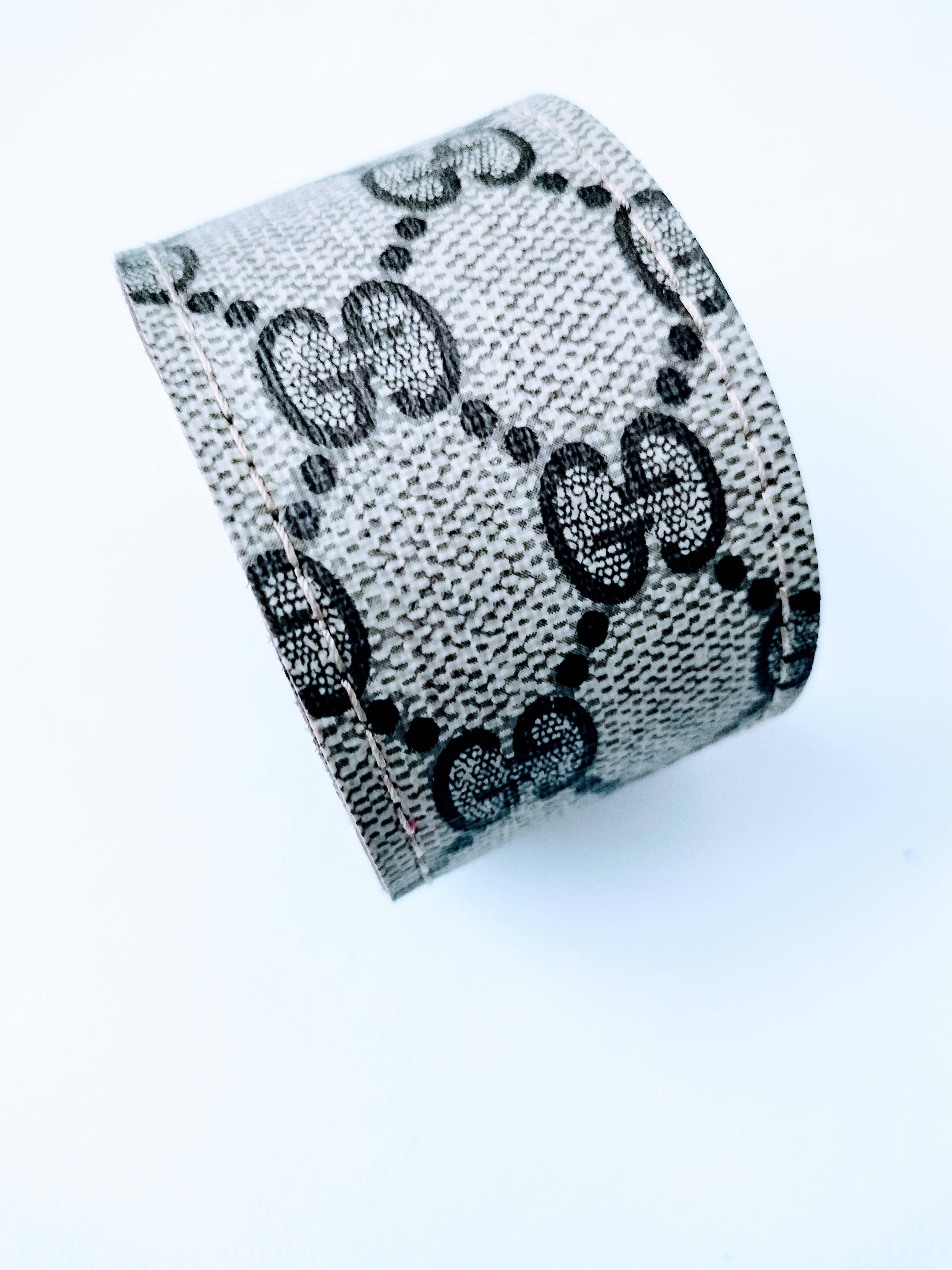 Contagious Couture - Wholesale Cuff Bracelet - Monogram Brown GG- Up-Cycled Cuff Bracelet2