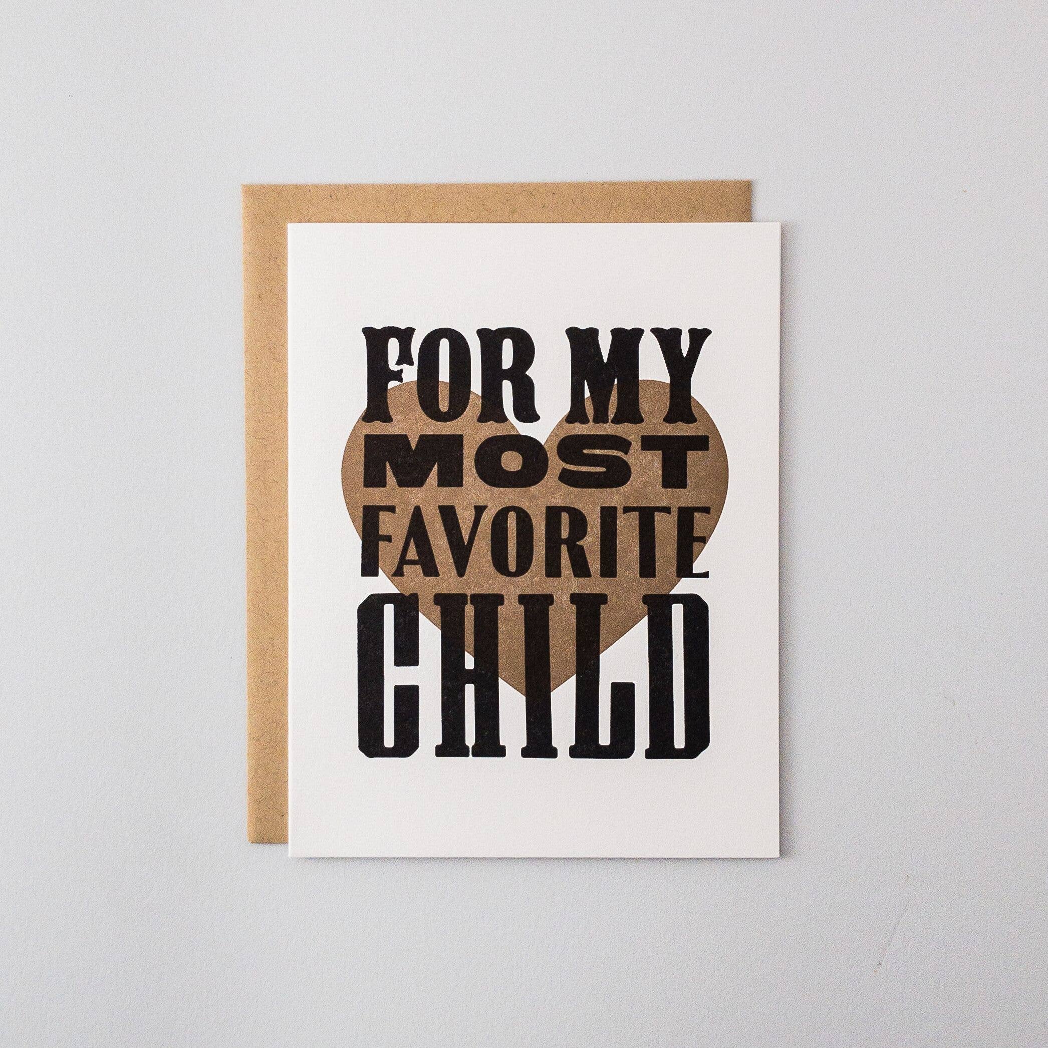 Igloo Letterpress – Großhandel Liebeskarte – Lieblingskind Karte