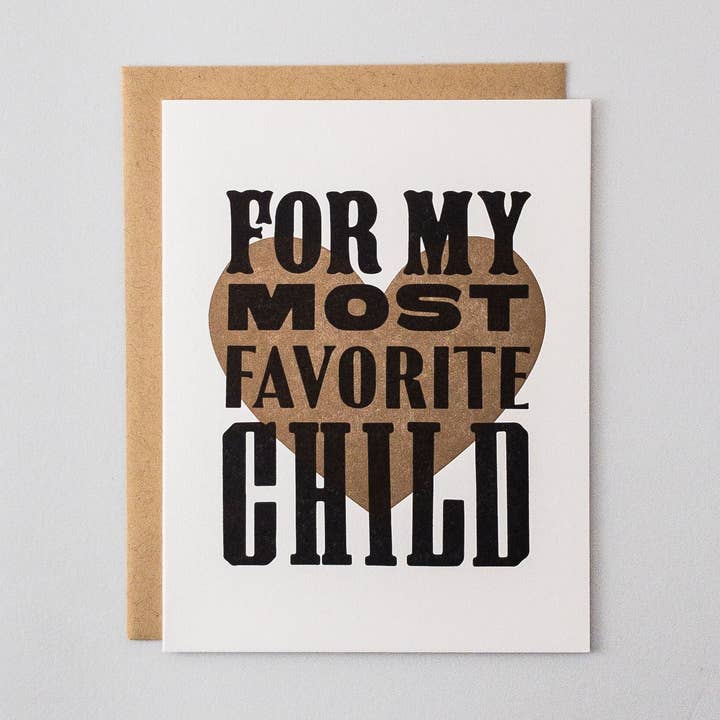 Igloo Letterpress – Großhandel Liebeskarte – Lieblingskind Karte0