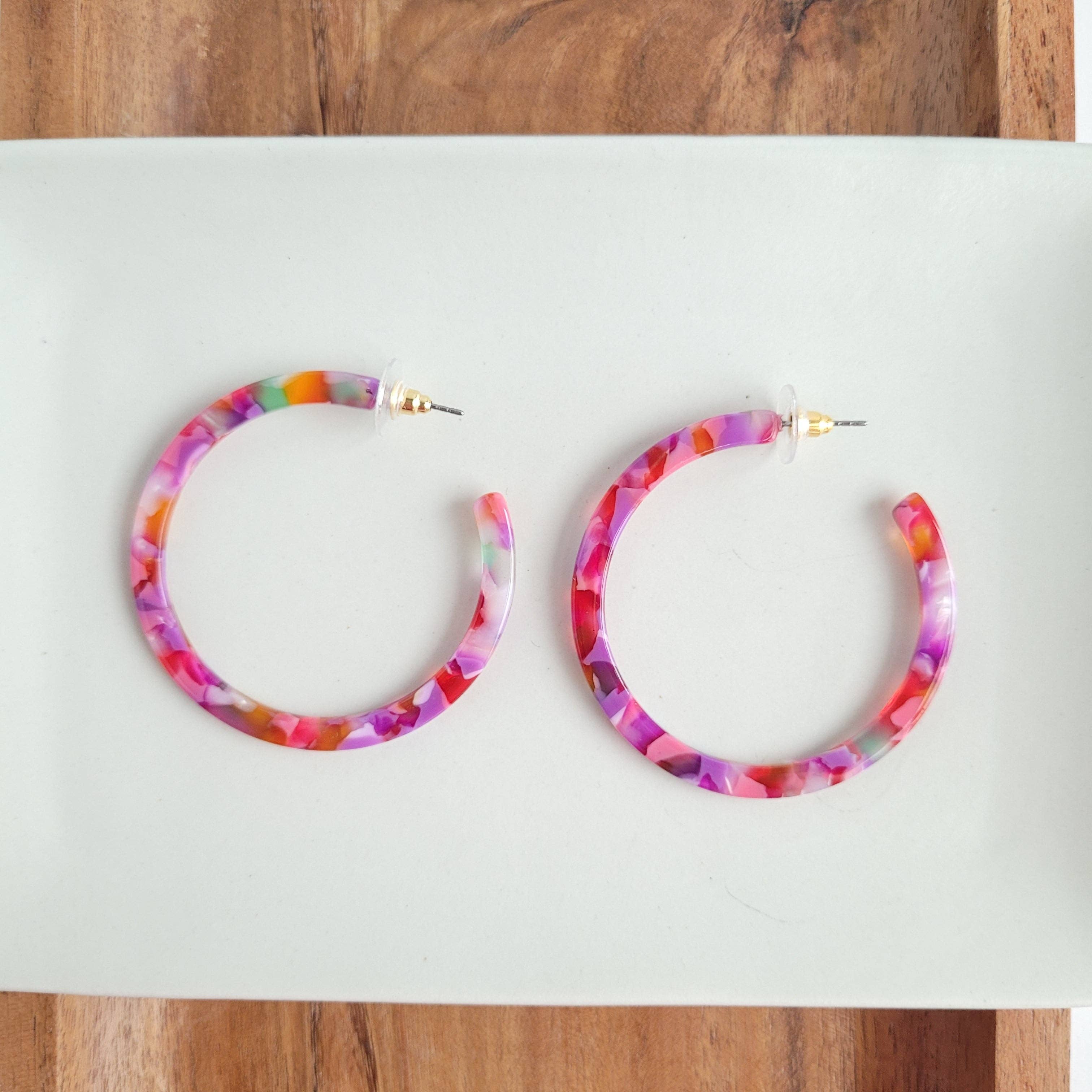 Spiffy & Splendid - Wholesale Hoop Earrings - Cameron Hoops - Paradise Pink // Jewelry, Earrings