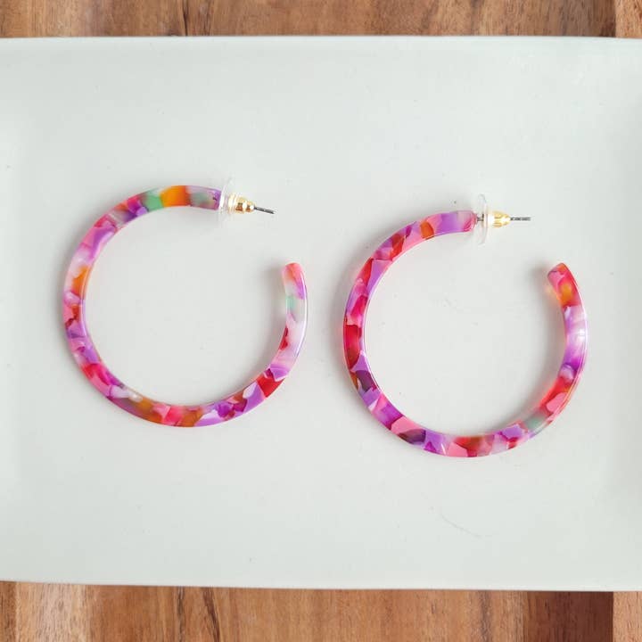 Cameron Hoops - Paradise Pink // Smycken, Örhängen för wholesale av Spiffy & Splendid