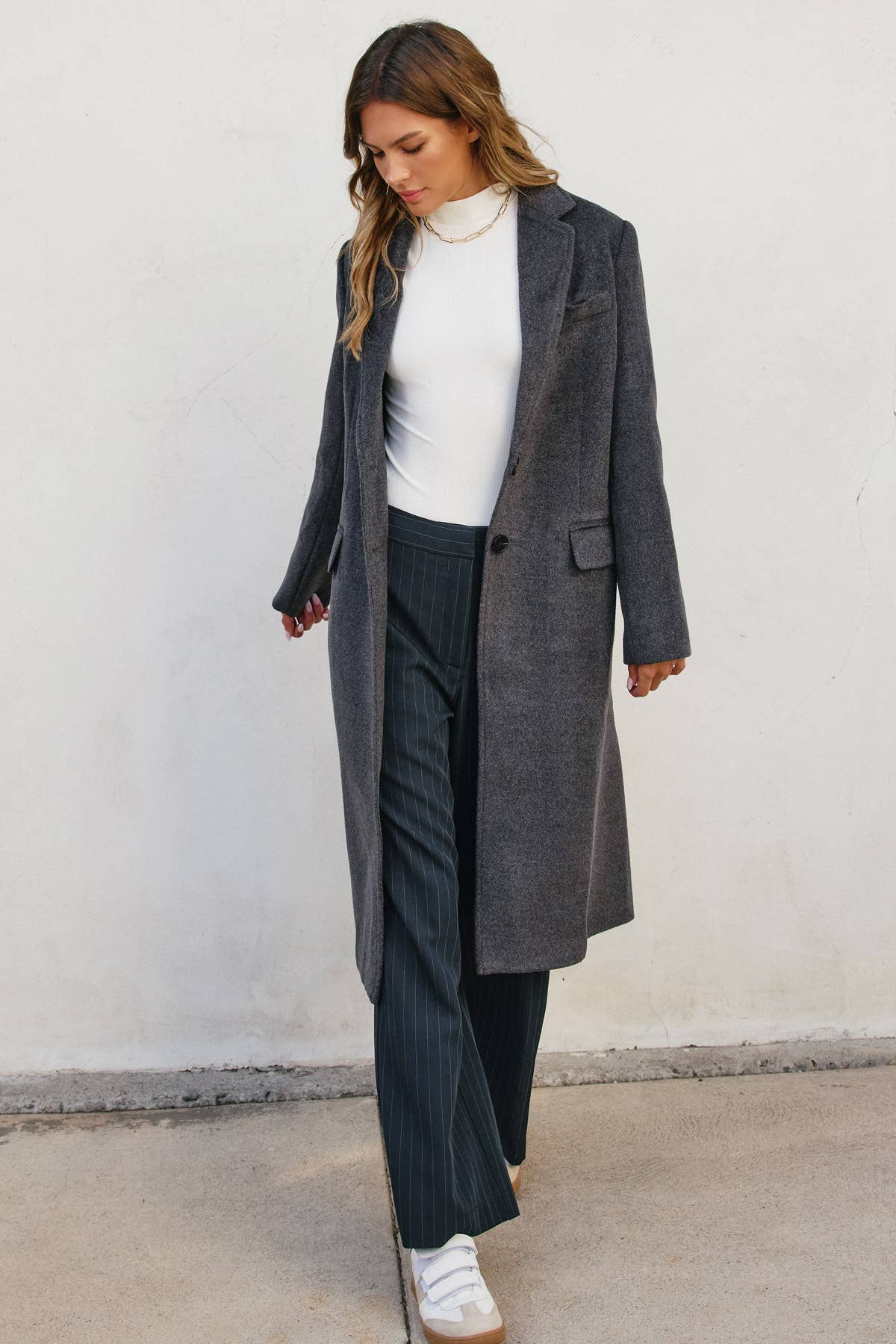 Dress Forum - Vente Manteau – femme - Manteau long en laine doux11