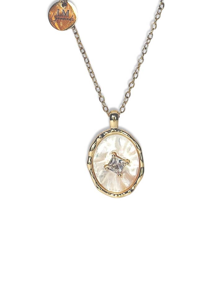 Collar de Nácar Halo Dorado para venta al por mayor de Lynnmade