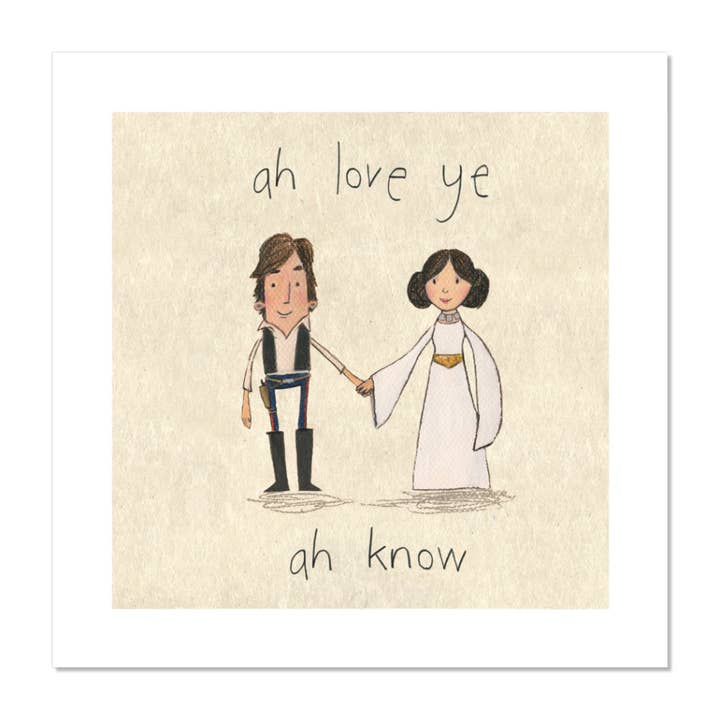 The Grey Earl – Engroshandel Kunsttryk – Ah elsker dig, ah ved det - Star Wars Print