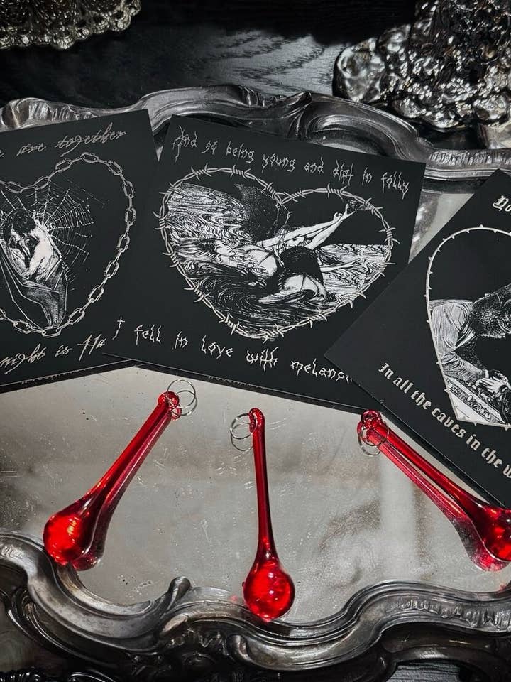 Alternative Valentine's Day Cards - Gothic, Victorian, Halloween for wholesale by Sarai Nissan