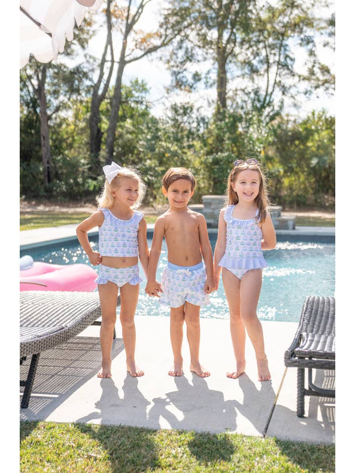 The Oaks Apparel Company - Wholesale Swim Shorts - Kids - Boys Set Sail Trunks UPF50