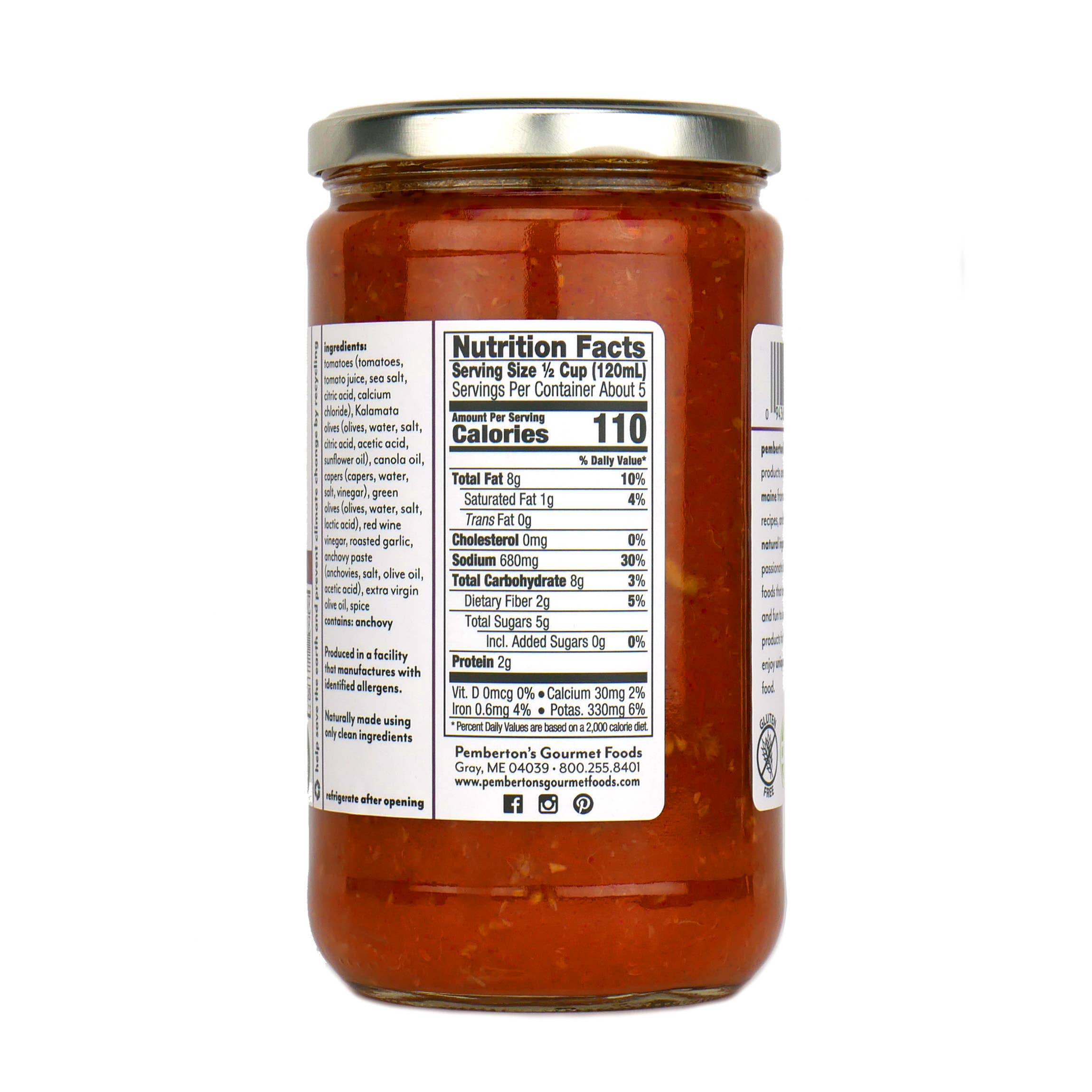 Pemberton's Gourmet Foods - Wholesale Pasta Sauce - Puttanesca with Kalamata Olives Pasta Sauce2