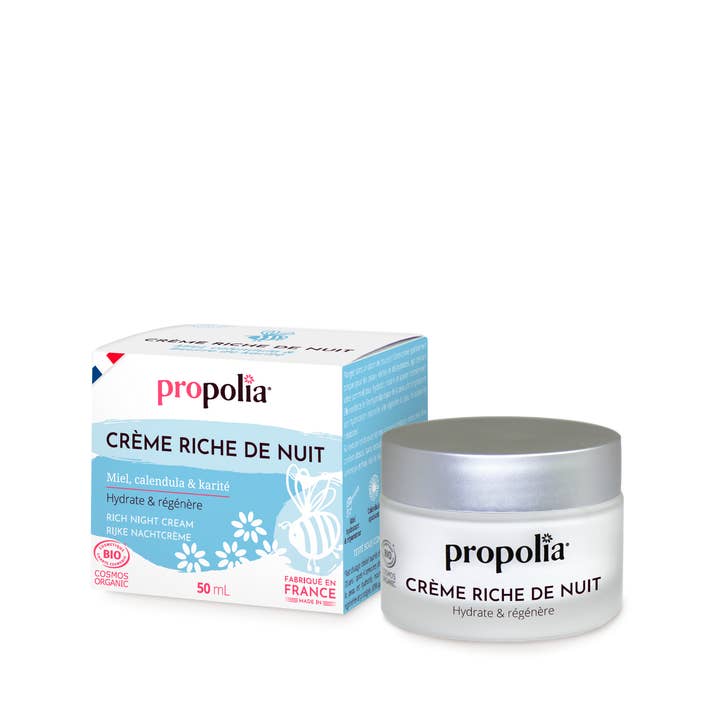 Crème riche de nuit certifiée COSMOS ORGANIC pour la vente par Propolia®