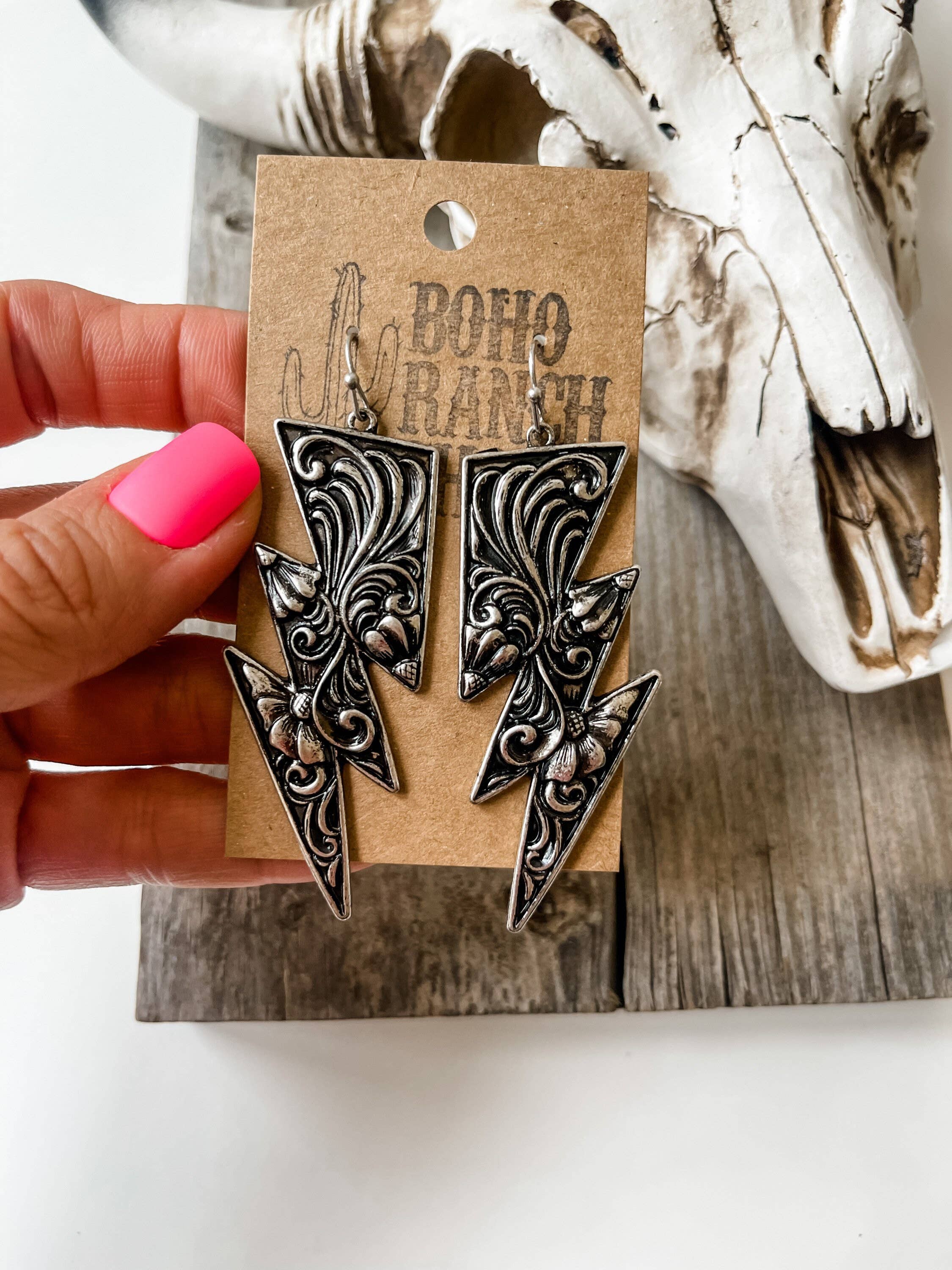 Boho Ranch Shop – wholesale Dangle earrings – Floral Casting Dangle Earrings1