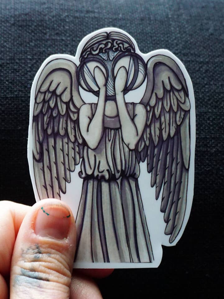 Huilende engel vinylsticker voor wholesale door Harth Creations