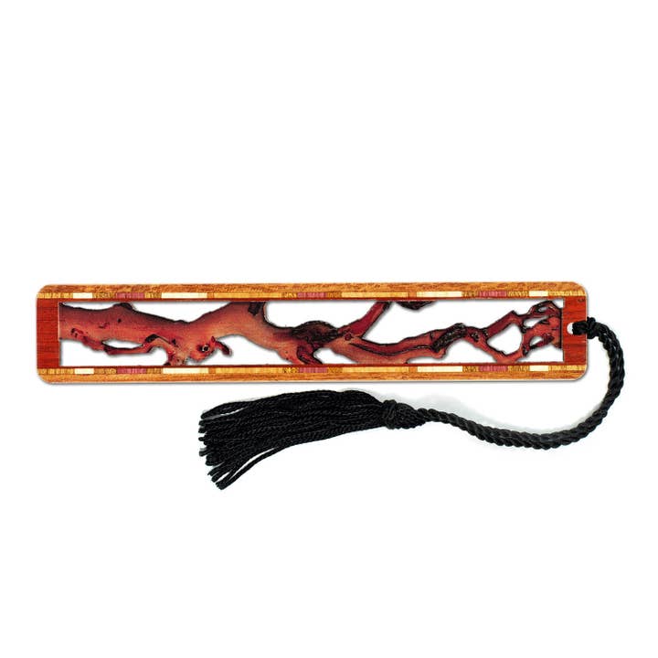 Mitercraft - Wholesale Bookmark - Madrona Branch Tree Engraved Cut Out Wooden Bookmark