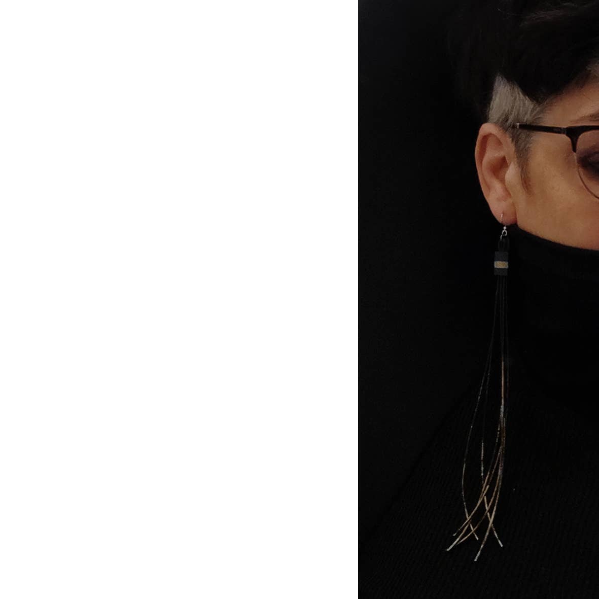 ALEX+SVET – wholesale Dangle earrings – FAIZA long tassel rubber earrings PALLAS ATHENA1