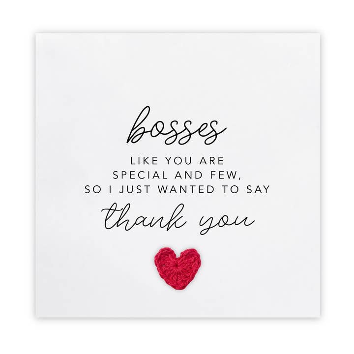 An Amazing Boss, Thank You Card, For Boss, Leaving Work for wholesale by Fifi's Handcrafted