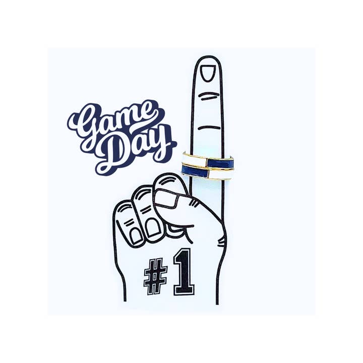 Color Shout - Vente Anneau/bague à empiler - R207-Jour de Match : Ensemble de Bagues Empilables aux Couleurs de l'Équipe4