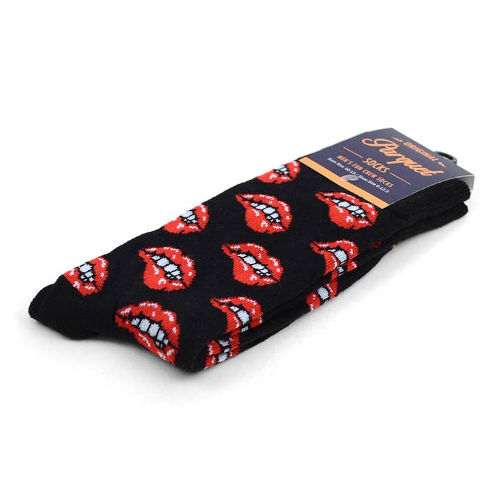Selini New York - Wholesale Socks - Men's - Men's Sexy Lip Bite Novelty Socks NVS1765