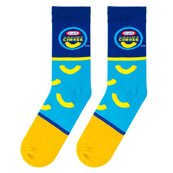 Crazy Socks – wholesale Socks – Men's – Macaroni & Cheese - Mens Crew Folded (Crazy Socks)