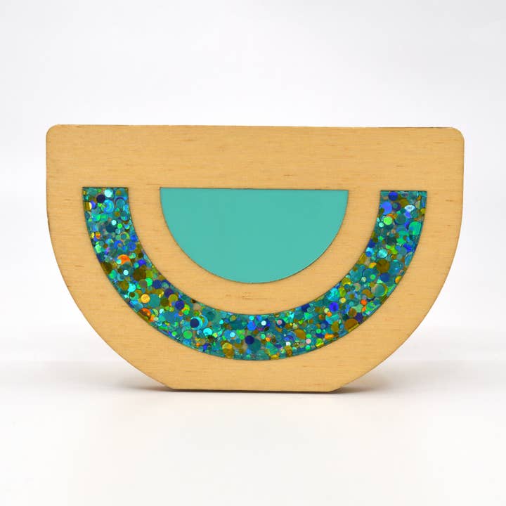 Verdant Moon - Wholesale Plant Pot - Geometric Table-top Air Planter — Wood, Acrylic1