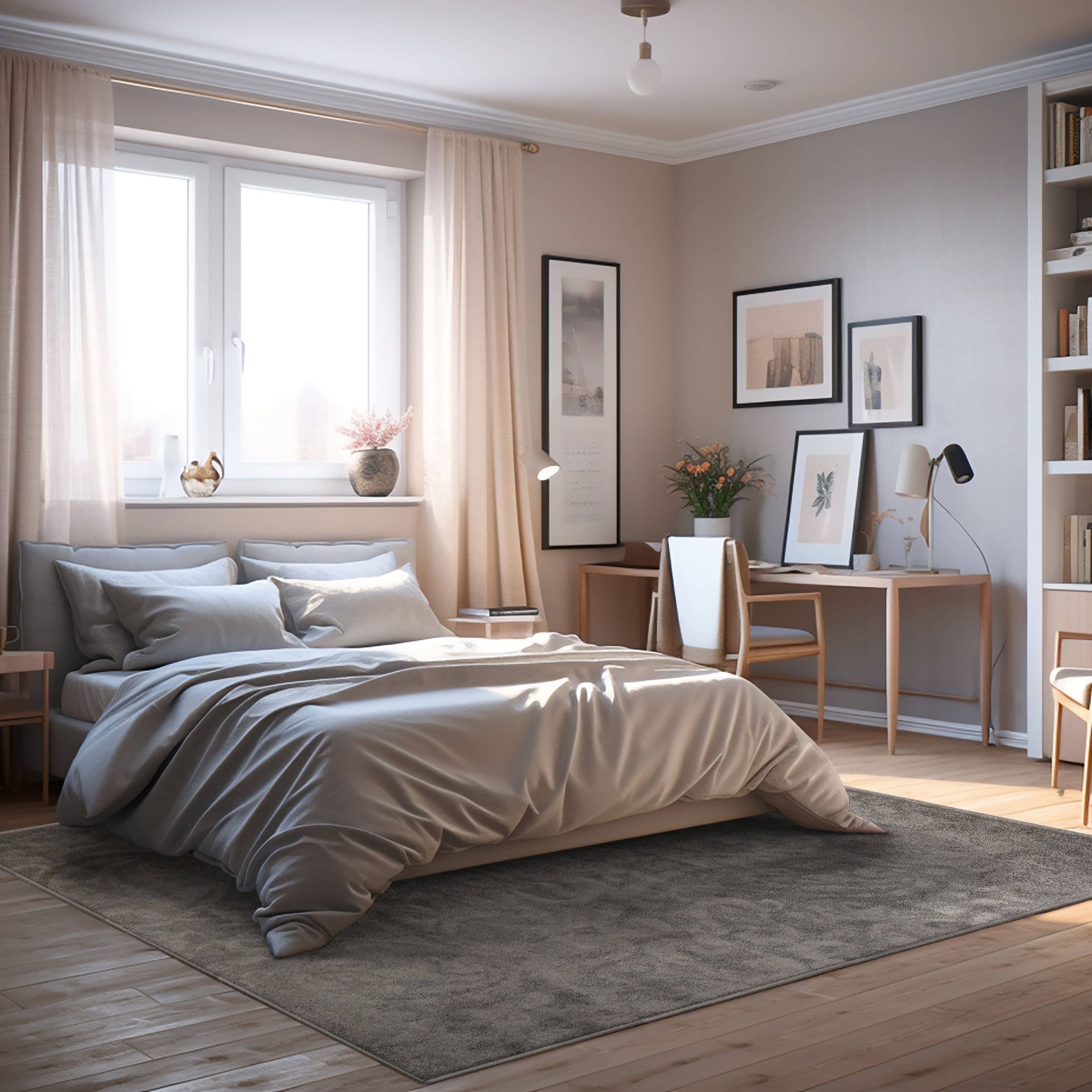 Koshani – Tapete por atacado – Tapete de Área Interior Contemporâneo Moderno Cinzento Bege4