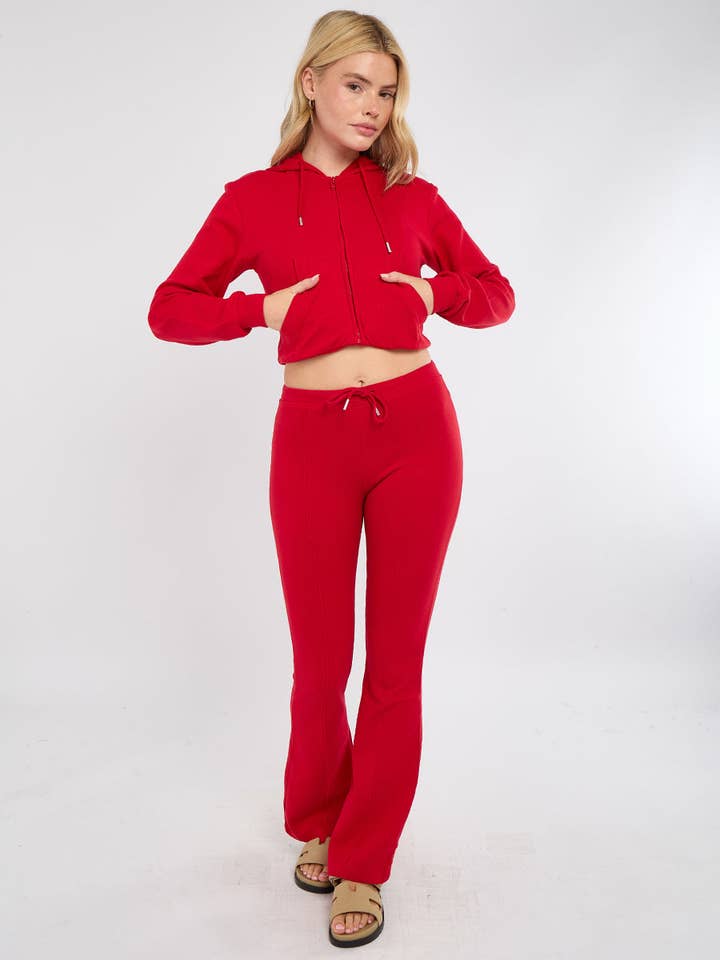 AX Labels - Wholesale Lounge Set - Women's - Interlock Cropped Zip Hoodie and Flared Trouser Set54