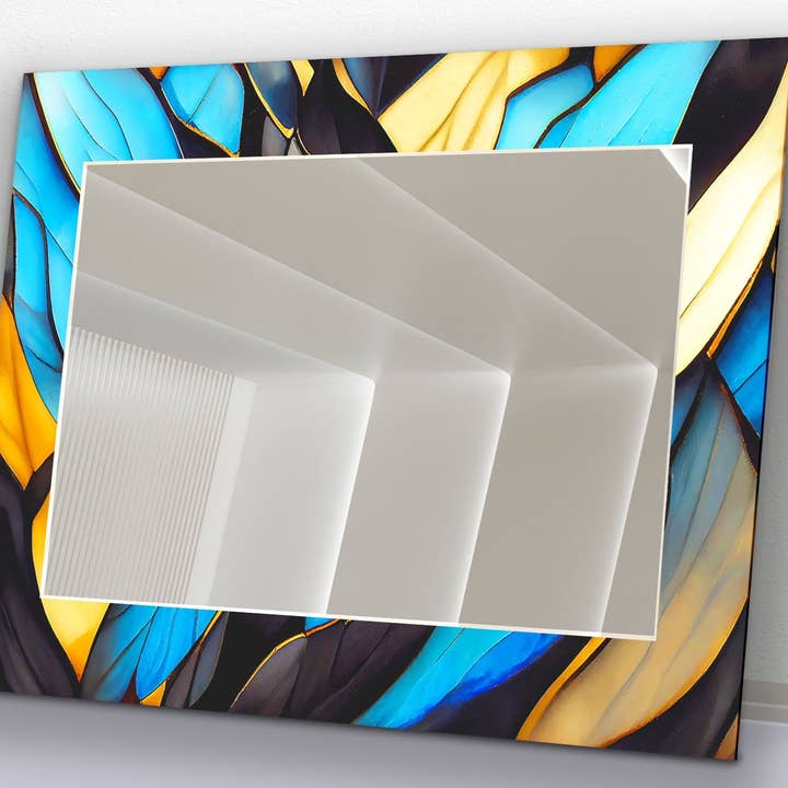 Stained Tempered Glass Wall Mirror for wholesale by MyPhotostation