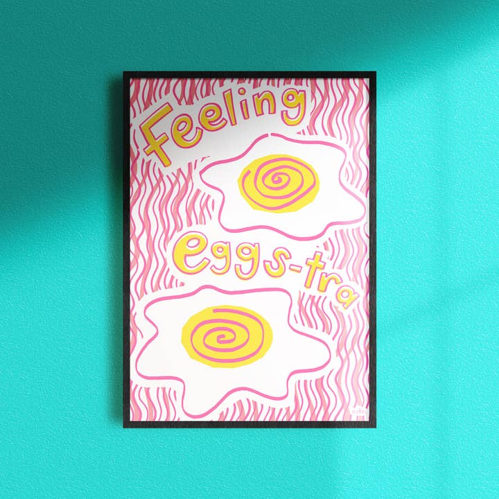 Sentindo-se Extra Ovos Impressão Artística em Rosa por atacado de Don Design